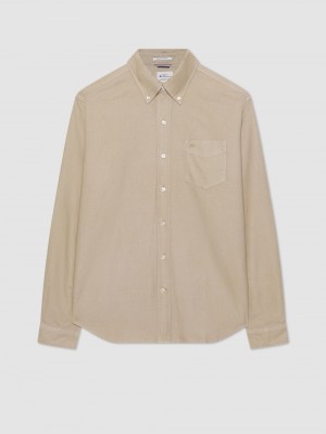 Ben Sherman Beatnik Oxford Garment Dye Shirts Grey | 892453-TIY