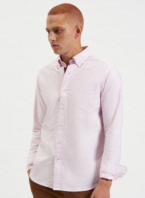 Ben Sherman Brighton Oxford Organic Shirts Pink | 847239-NXA