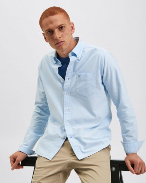 Ben Sherman Brighton Oxford Organic Shirts Blue | 946038-YWP