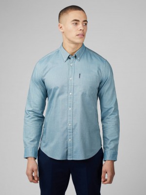 Ben Sherman Signature Oxford Shirts Turquoise | 614937-IFP