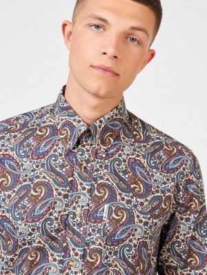 Ben Sherman Signature Paisley Shirts Multicolor | 342607-HCU