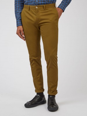 Ben Sherman Signature Skinny Stretch Chino Pants Brown | 637129-LWR