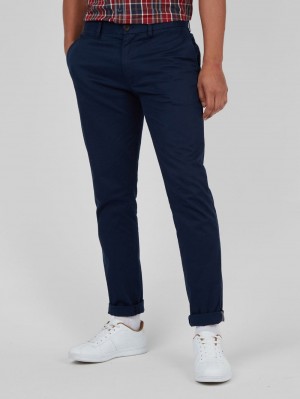 Ben Sherman Signature Skinny Stretch Chino Pants Navy | 961805-YFO