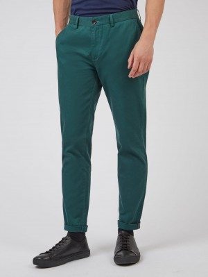 Ben Sherman Signature Slim Stretch Chino Pants Green | 986450-RXS