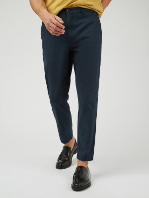 Ben Sherman Signature Slim Taper Linen Pants Green | 517809-MYV