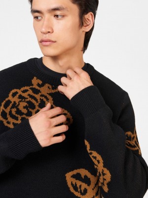 Ben Sherman Winter Floral Knitwear Black | 120394-CXI