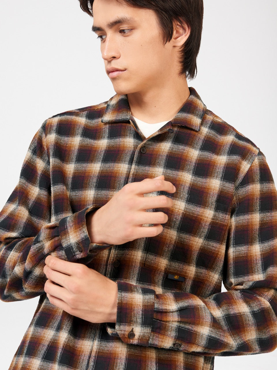 Ben Sherman B by Ben Sherman Ombre Check Shirts Brown | 329416-XBV