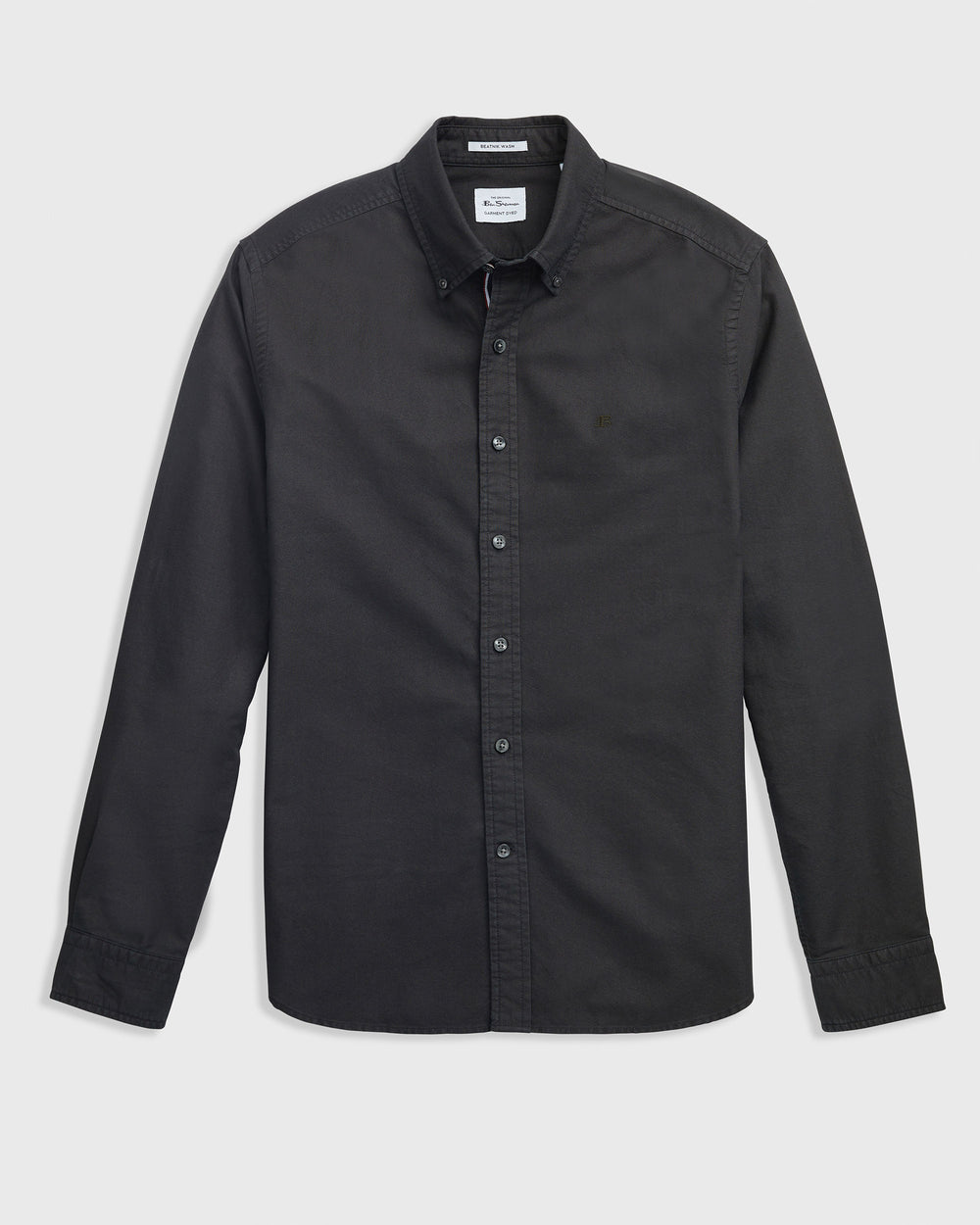 Ben Sherman Beatnik Oxford Garment Dye Shirts Black | 019328-ZVS