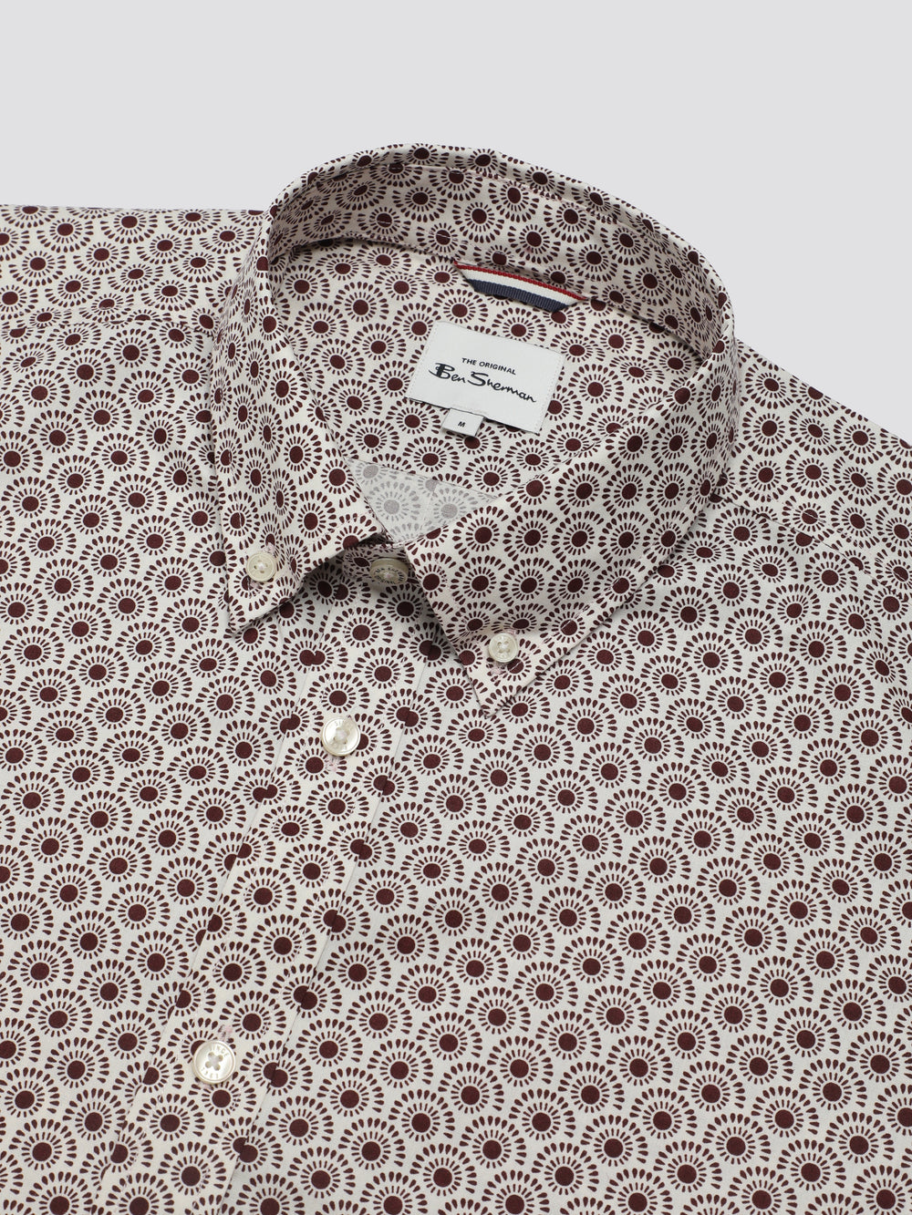 Ben Sherman Block Geo Shirts Dark Red | 075438-IEV