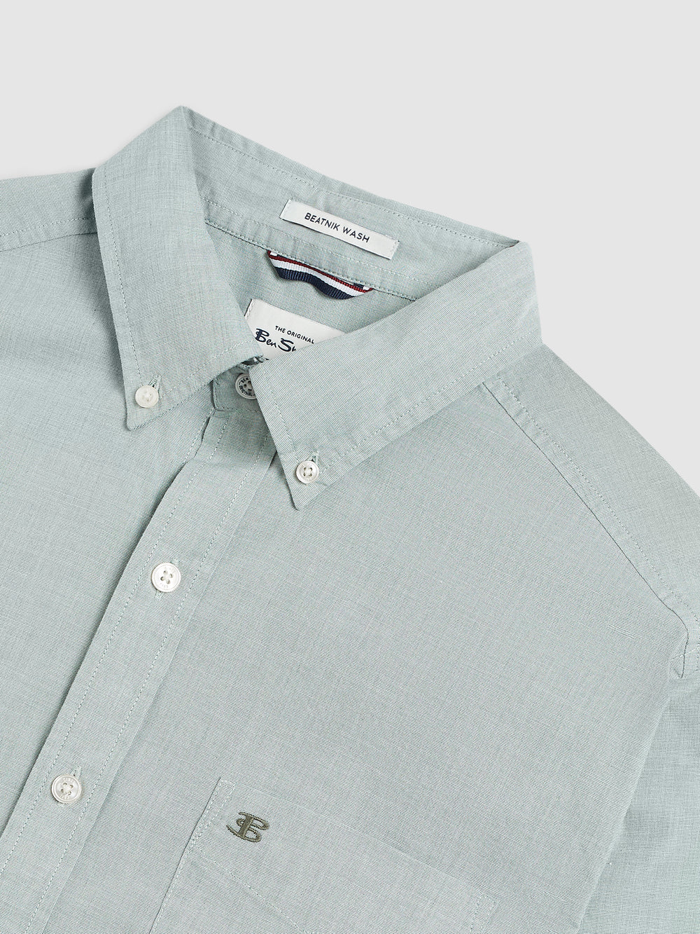 Ben Sherman Brighton Oxford Organic Green Shirts Green | 164938-RAV