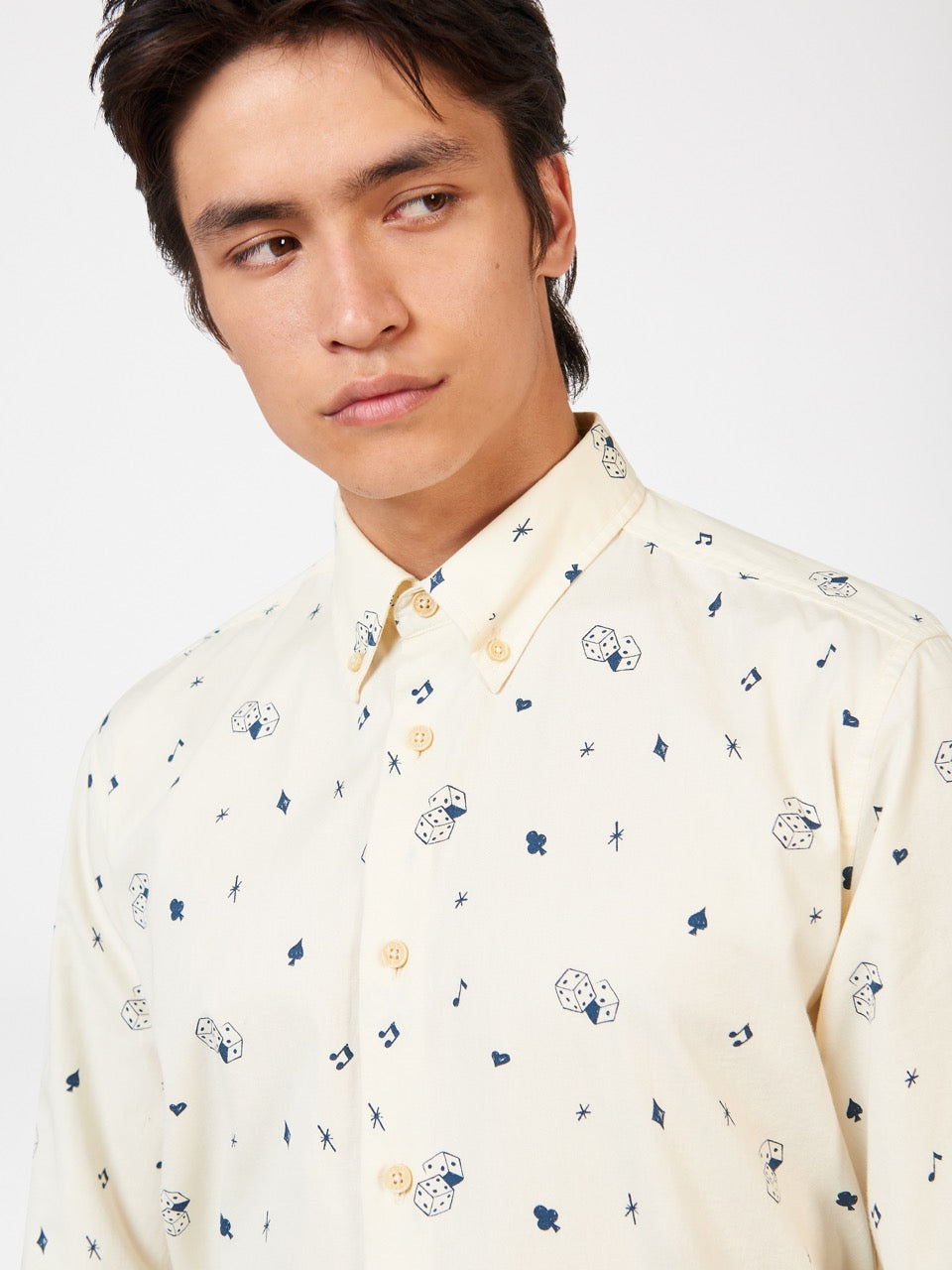 Ben Sherman Conversational Icon Shirts White | 280749-VNS