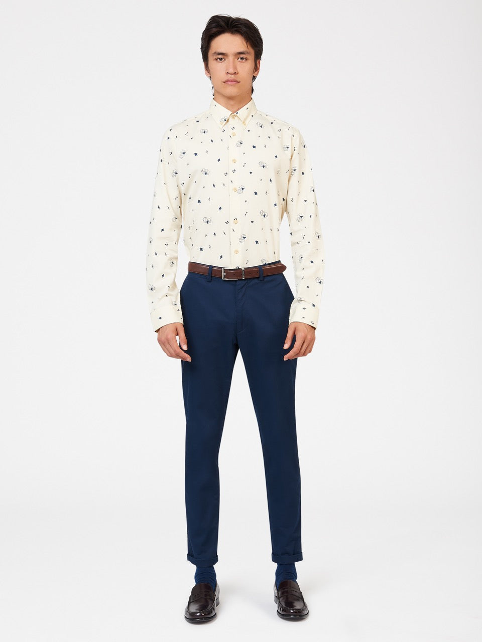 Ben Sherman Conversational Icon Shirts White | 280749-VNS