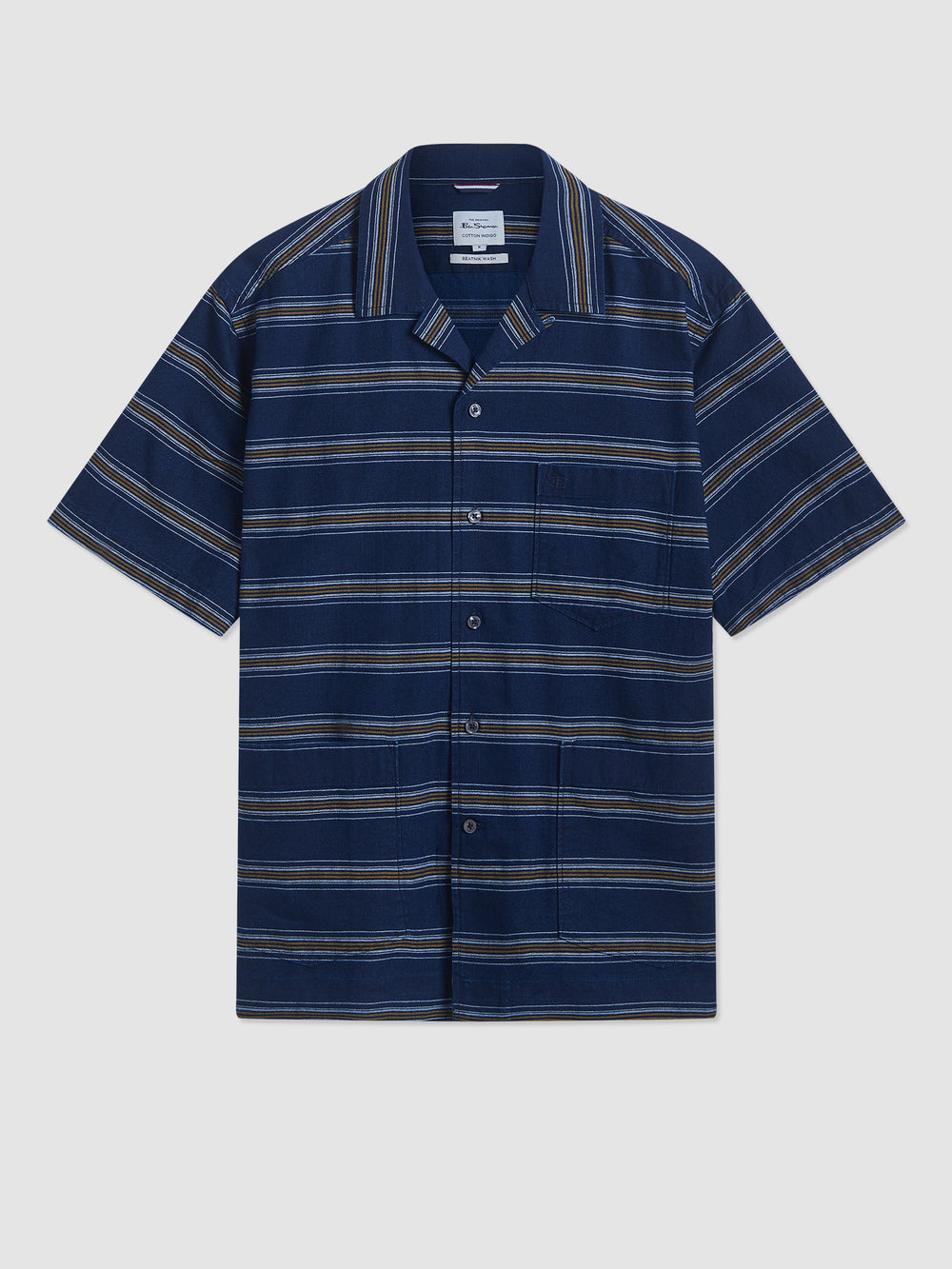 Ben Sherman Dalston Blues Lightweight Stripe Shirts Indigo | 658174-DAP