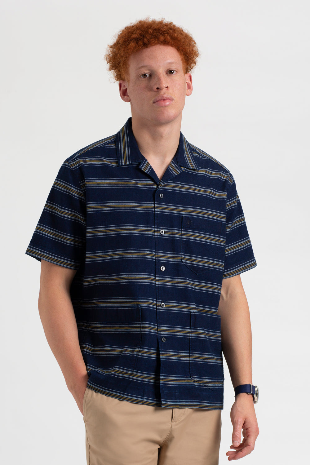 Ben Sherman Dalston Blues Lightweight Stripe Shirts Indigo | 658174-DAP