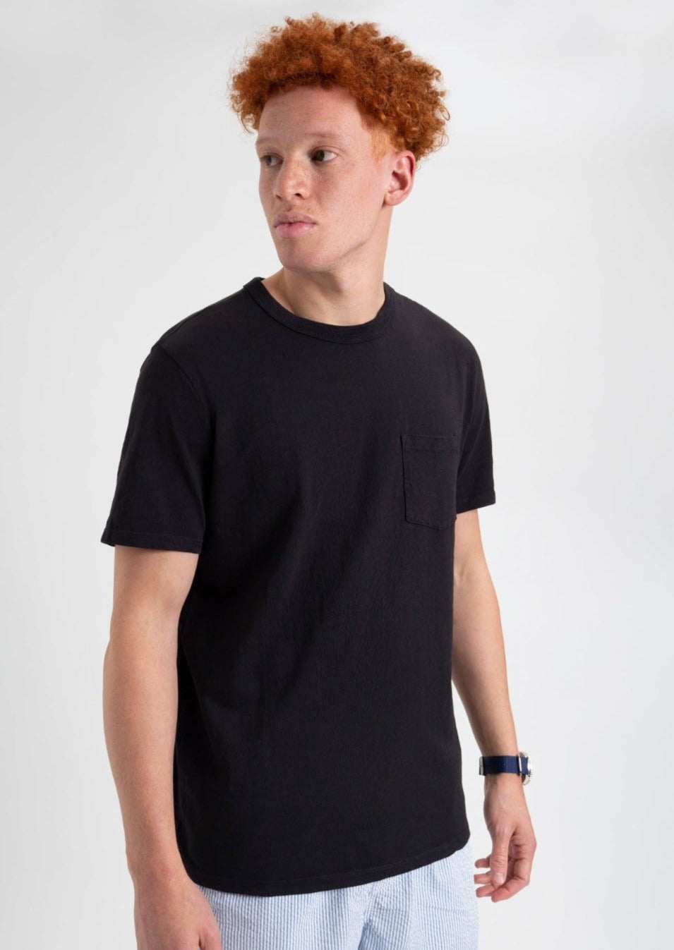 Ben Sherman Garment Dye Beatnik T-Shirt Black | 039576-WUD