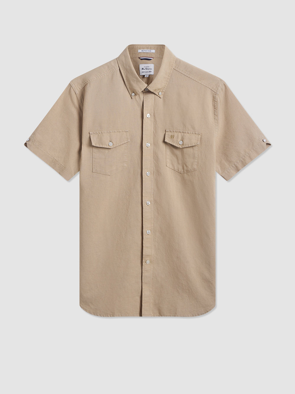 Ben Sherman Garment Dye Linen Shirts Brown | 765421-XCT