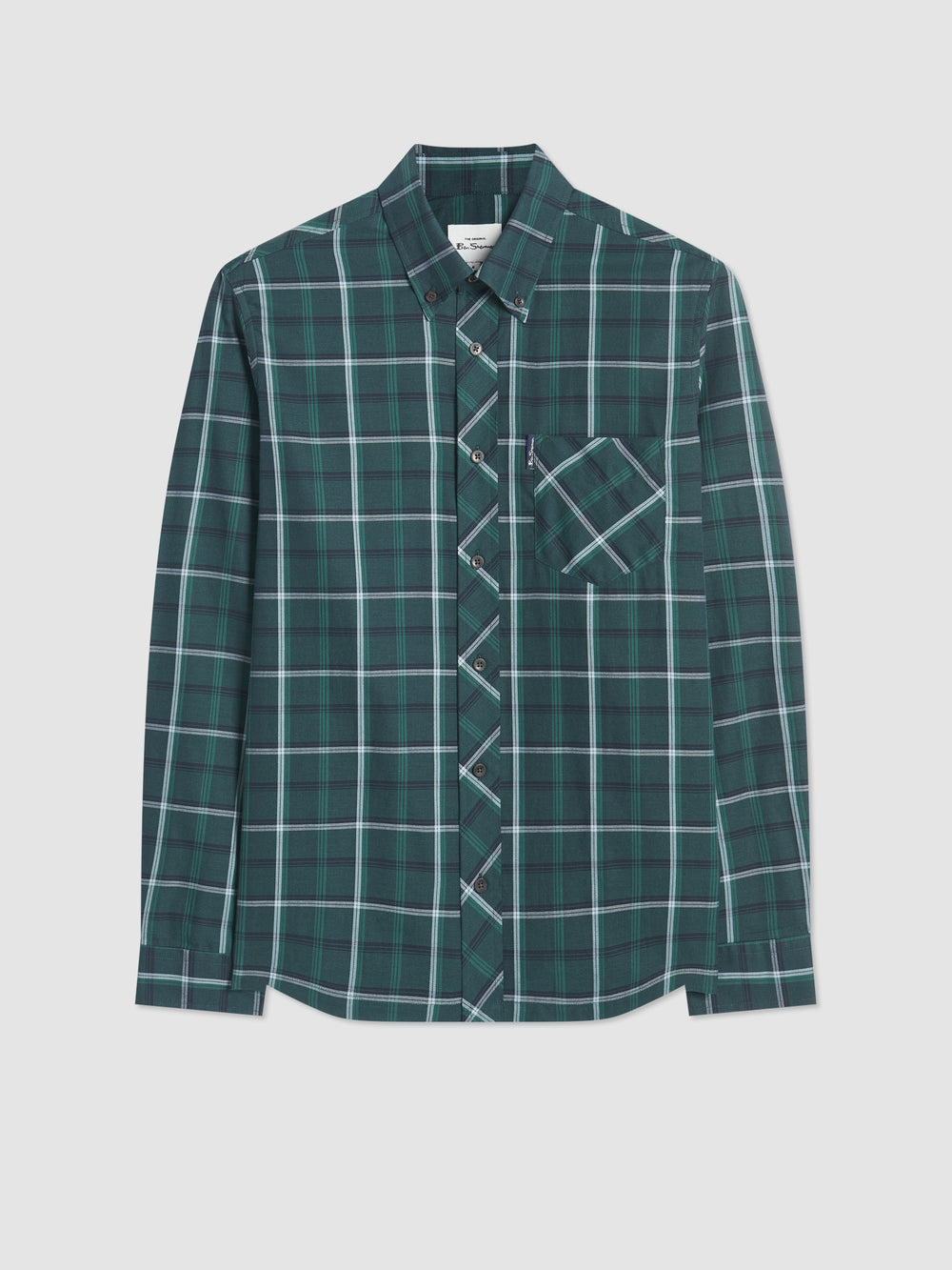 Ben Sherman Grid Check Shirts Green | 907451-ZDA