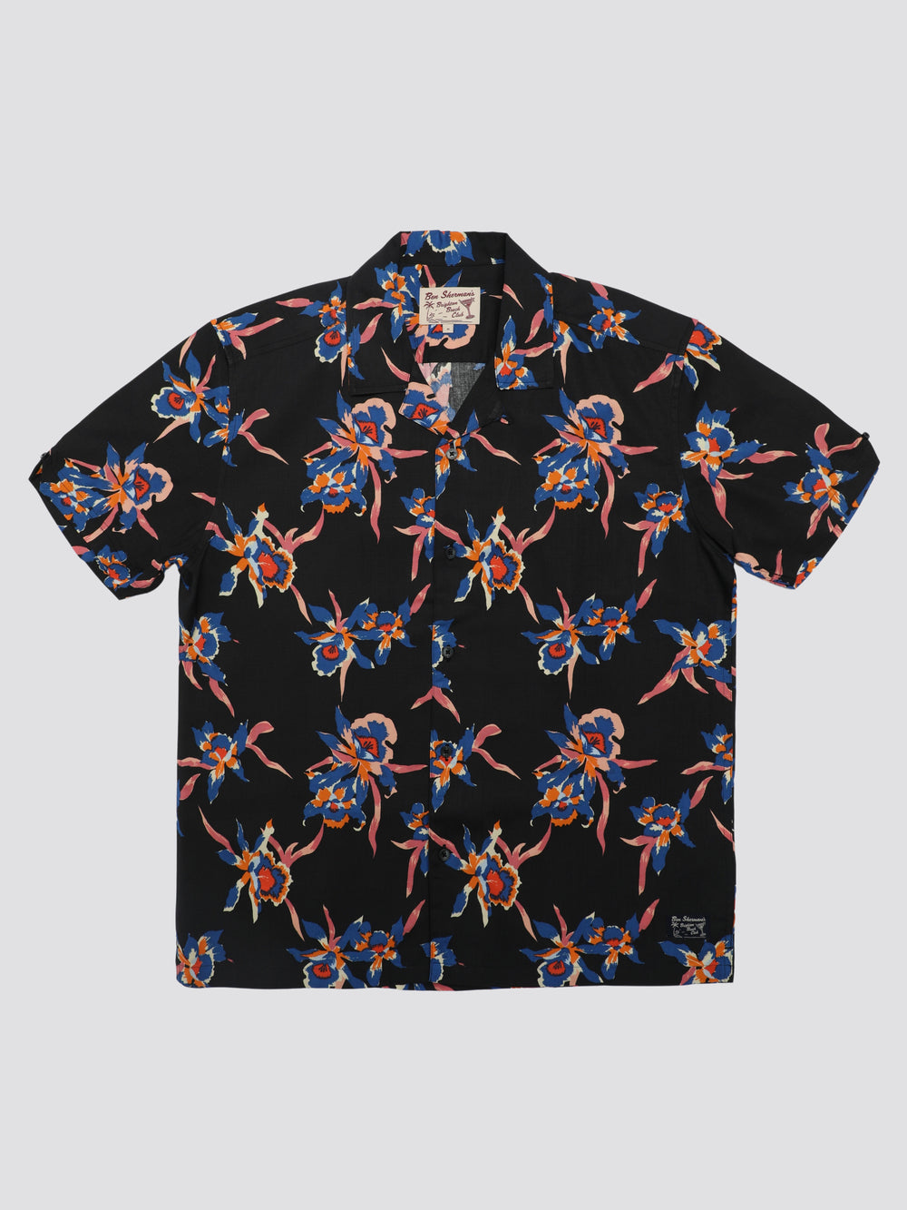 Ben Sherman Signature Botanical Print Shirts Black | 763250-UVI