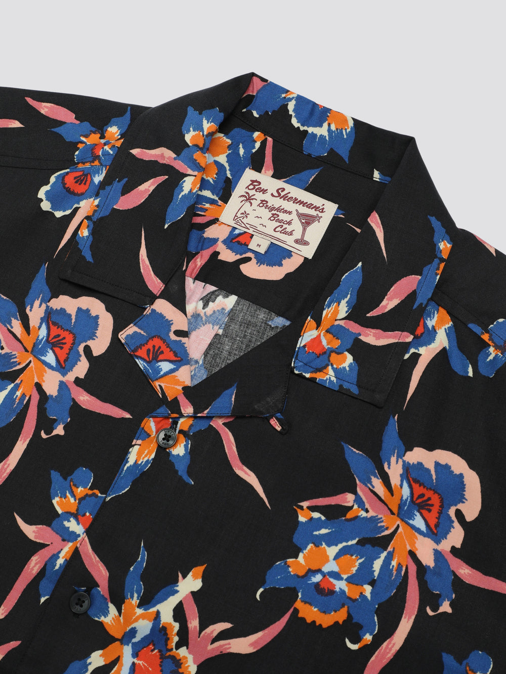 Ben Sherman Signature Botanical Print Shirts Black | 763250-UVI