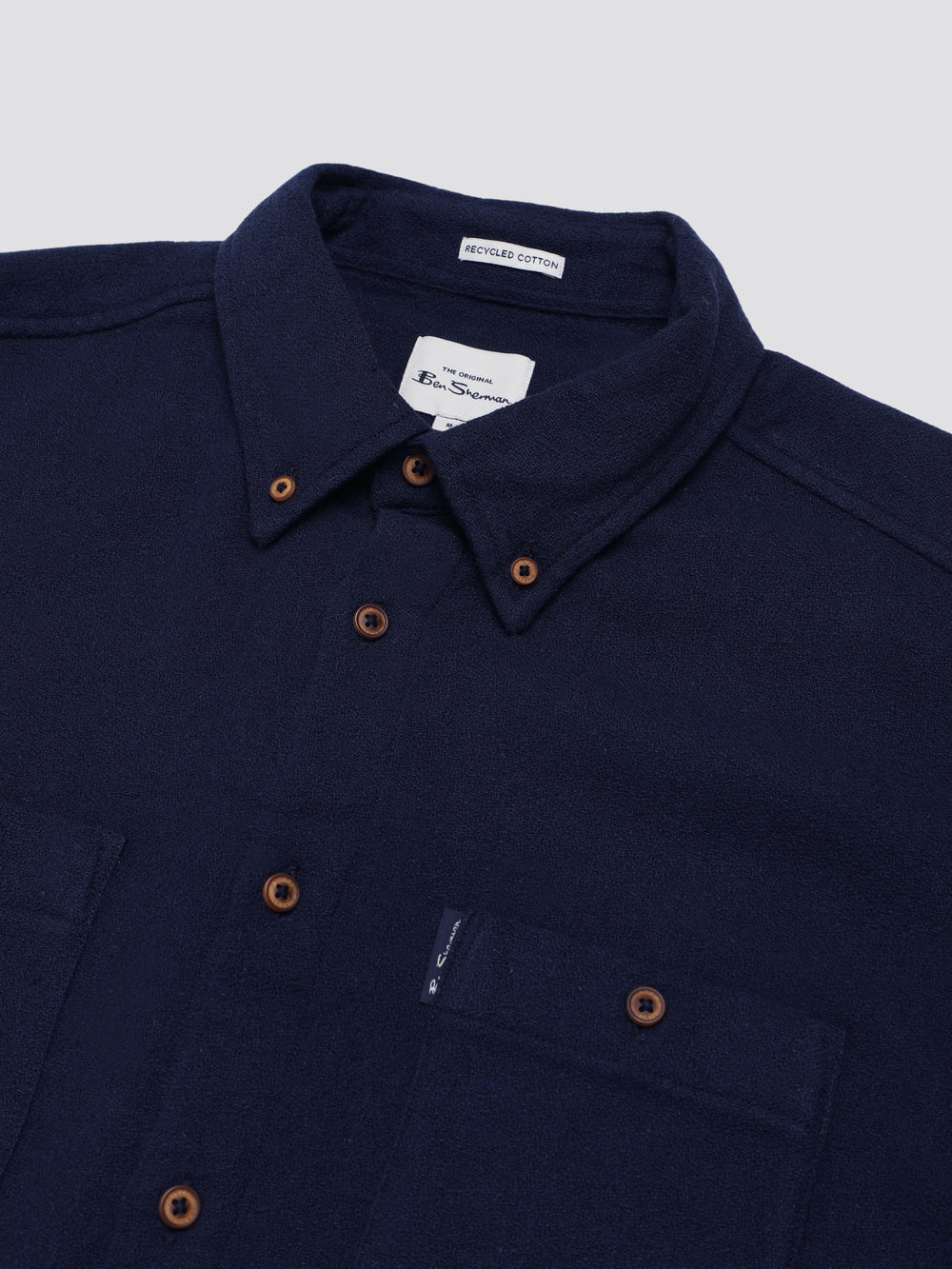 Ben Sherman Signature Boucle Shirts Navy | 194035-QJG