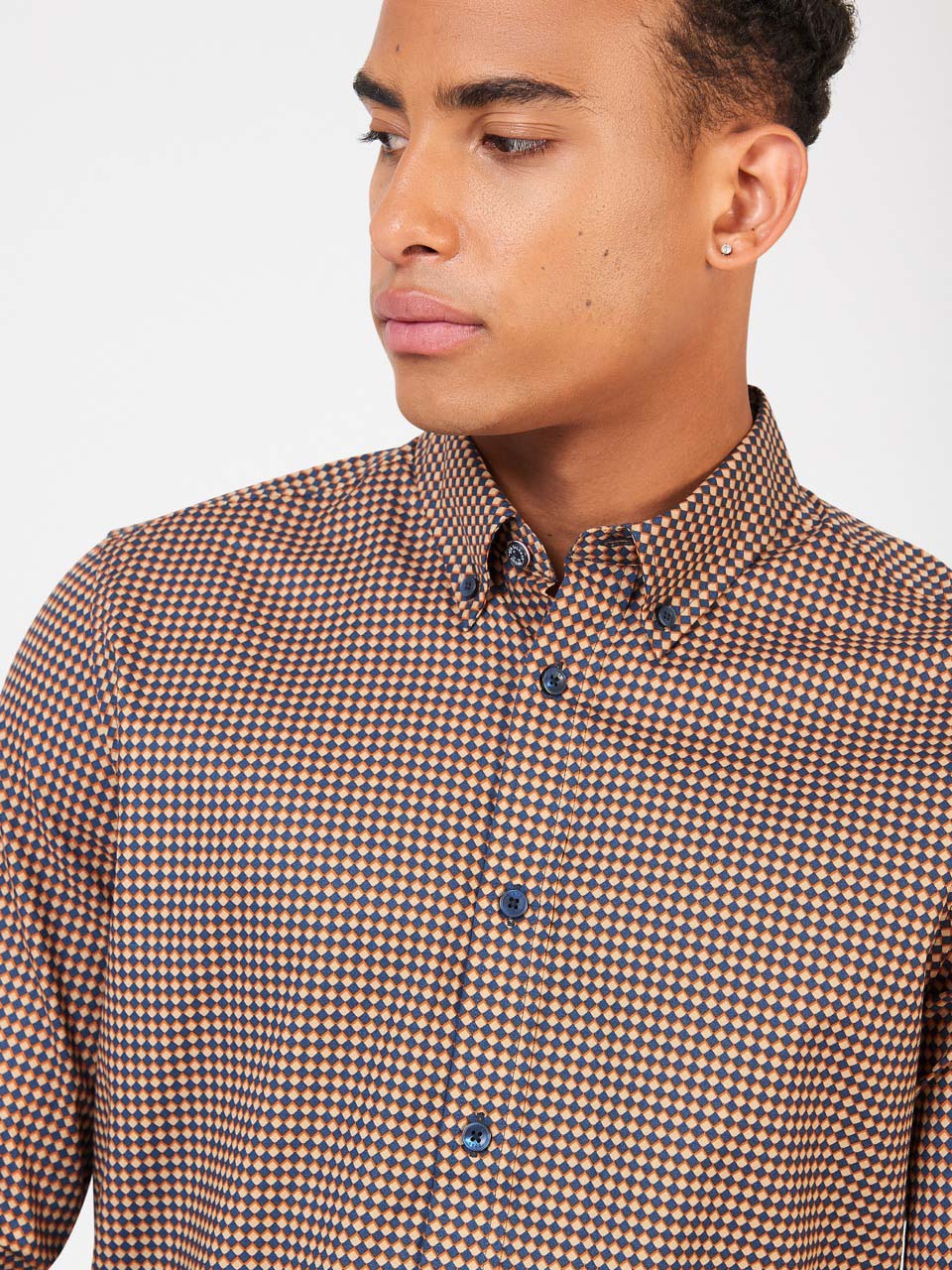 Ben Sherman Signature Chevron Shirts Orange | 489216-VMB