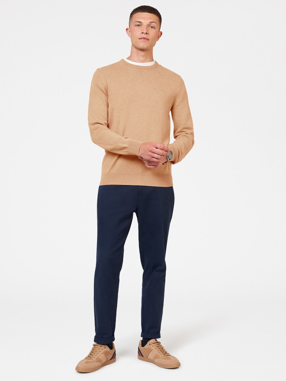 Ben Sherman Signature Crewneck Knitwear Grey | 810396-IDT