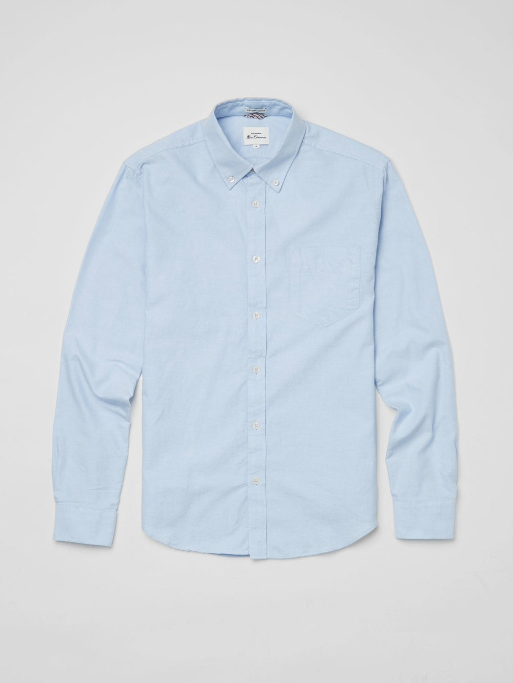 Ben Sherman Signature Organic Long-Sleeve Oxford Shirts Blue | 926813-SMY