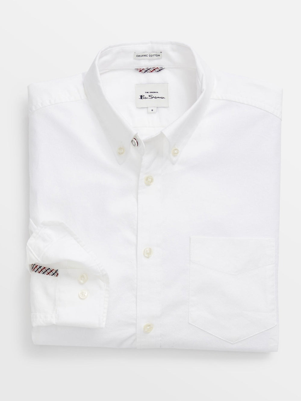 Ben Sherman Signature Organic Long-Sleeve Oxford Shirts White | 864701-ZRN