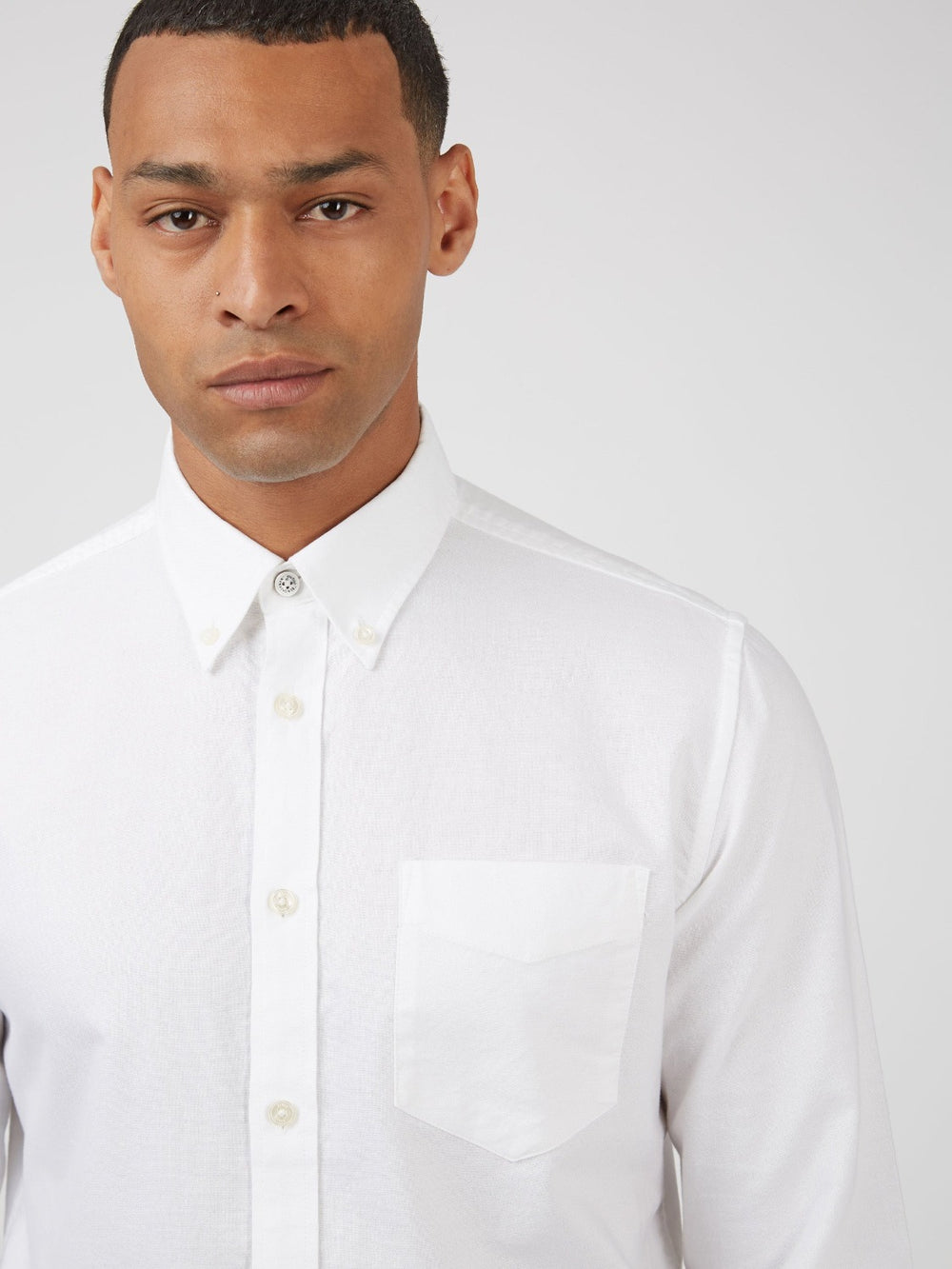 Ben Sherman Signature Organic Long-Sleeve Oxford Shirts White | 864701-ZRN