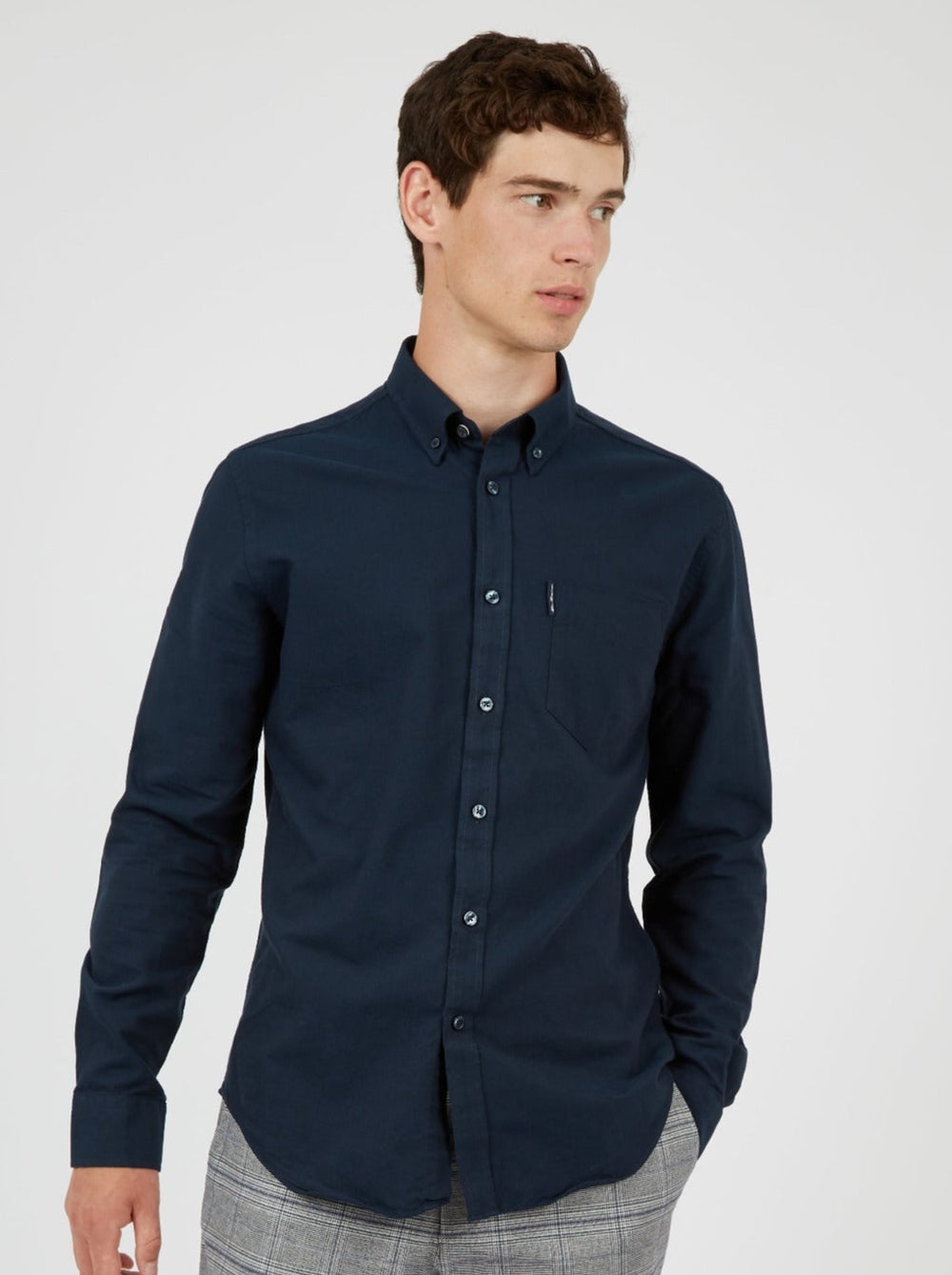 Ben Sherman Signature Organic Oxford Shirts Navy | 710285-GXP