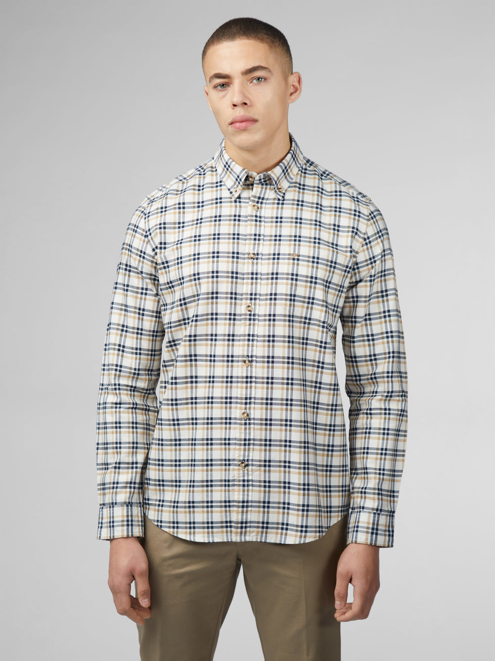 Ben Sherman Signature Oxford Check Shirts White | 124580-CYA