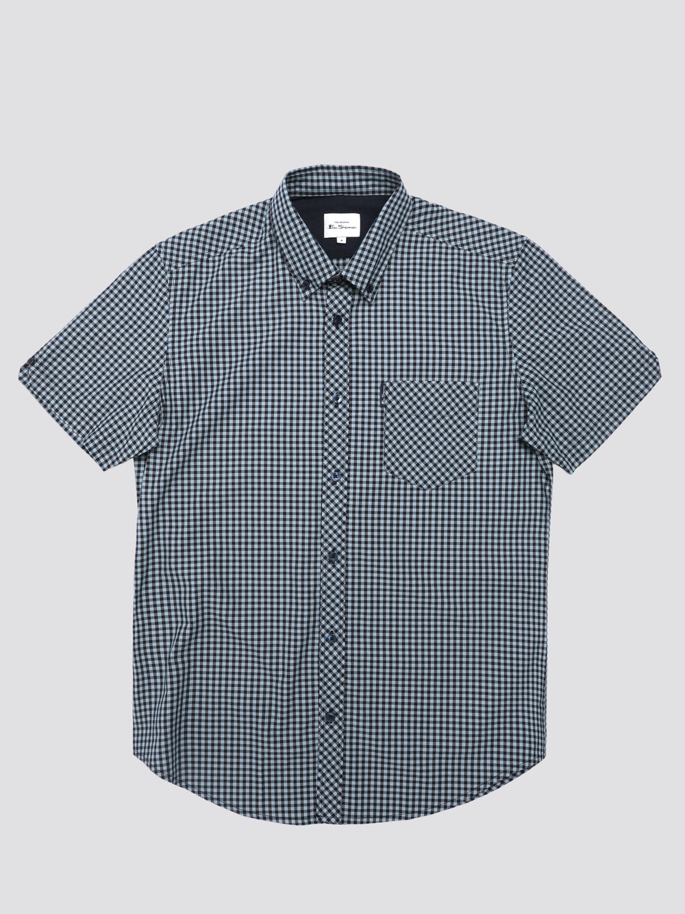 Ben Sherman Signature Short Sleeve Gingham Shirts Blue | 416589-BTI