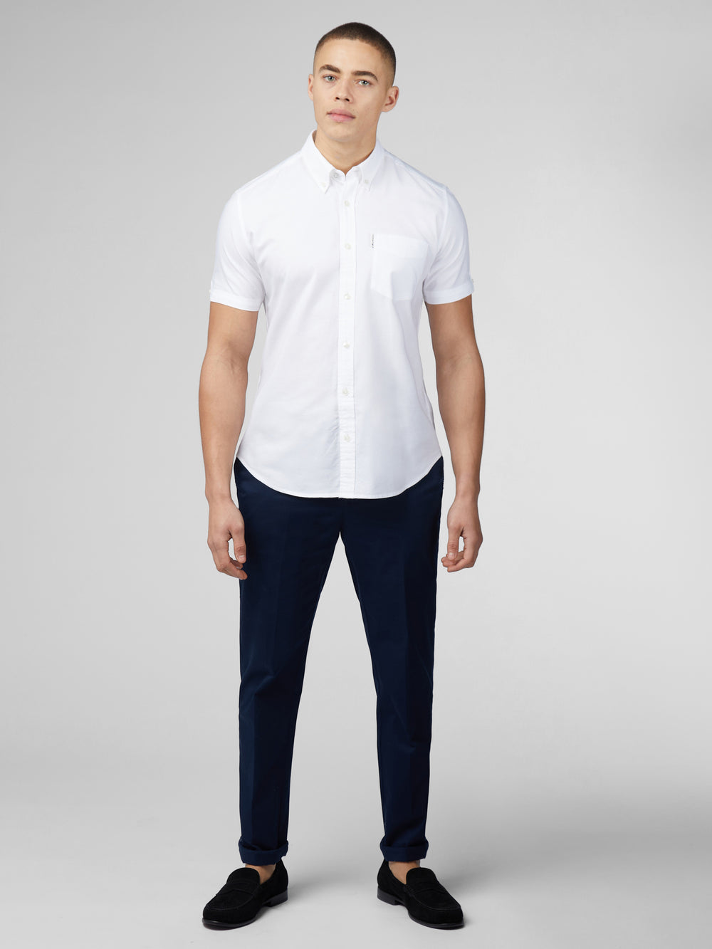 Ben Sherman Signature Short Sleeve Oxford Shirts White | 923158-YKC