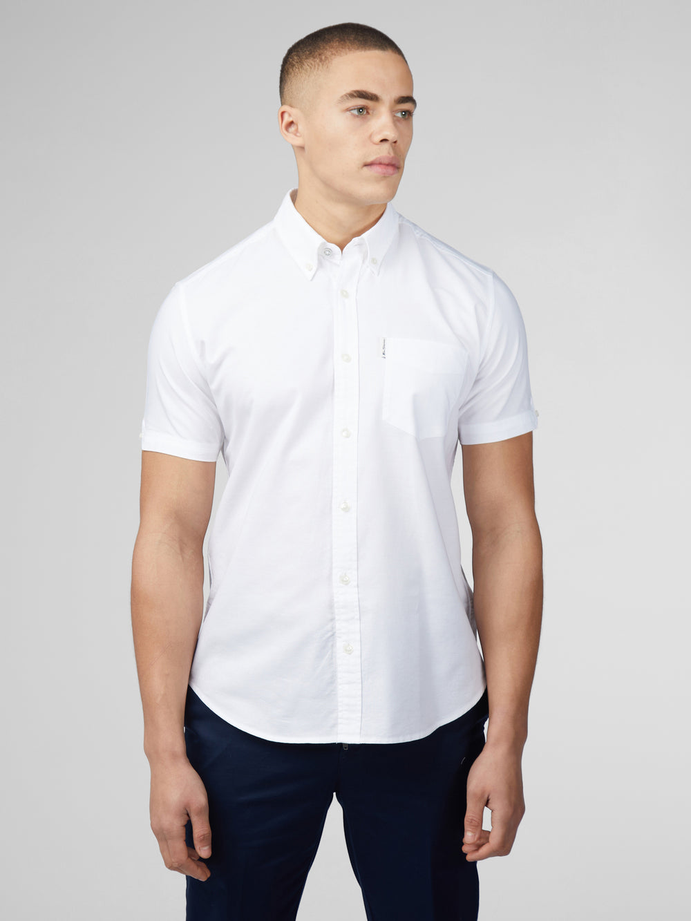 Ben Sherman Signature Short Sleeve Oxford Shirts White | 923158-YKC